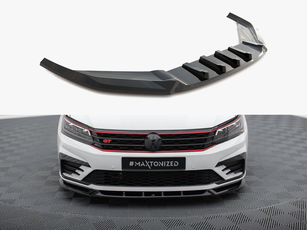 Maxton Design Front Splitter V.1 Volkswagen Passat GT B8 Facelift USA, view 1