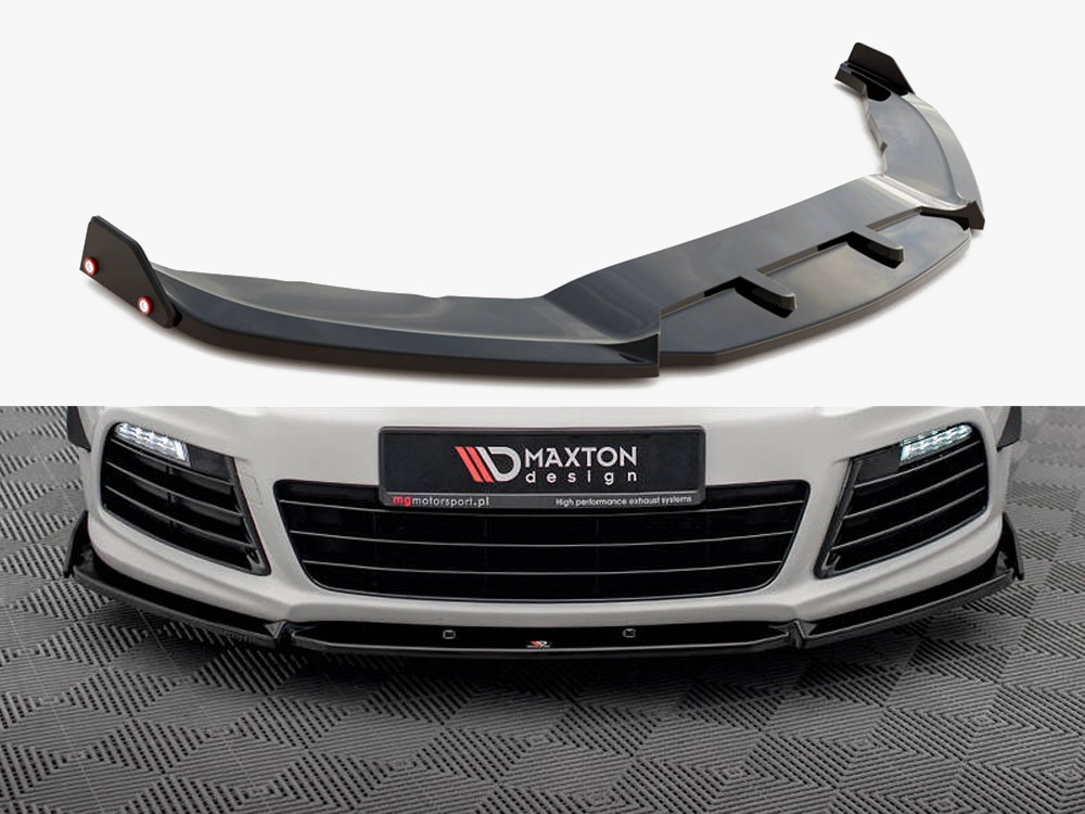 Maxton Design Front Splitter V.3 + Flaps - Volkswagen Scirocco R Mk3, view 1