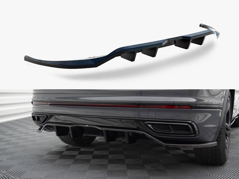 Maxton Design Rear Splitter (Vertical Bars) Volkswagen Tiguan R-Line Mk2 Facelift, view 1