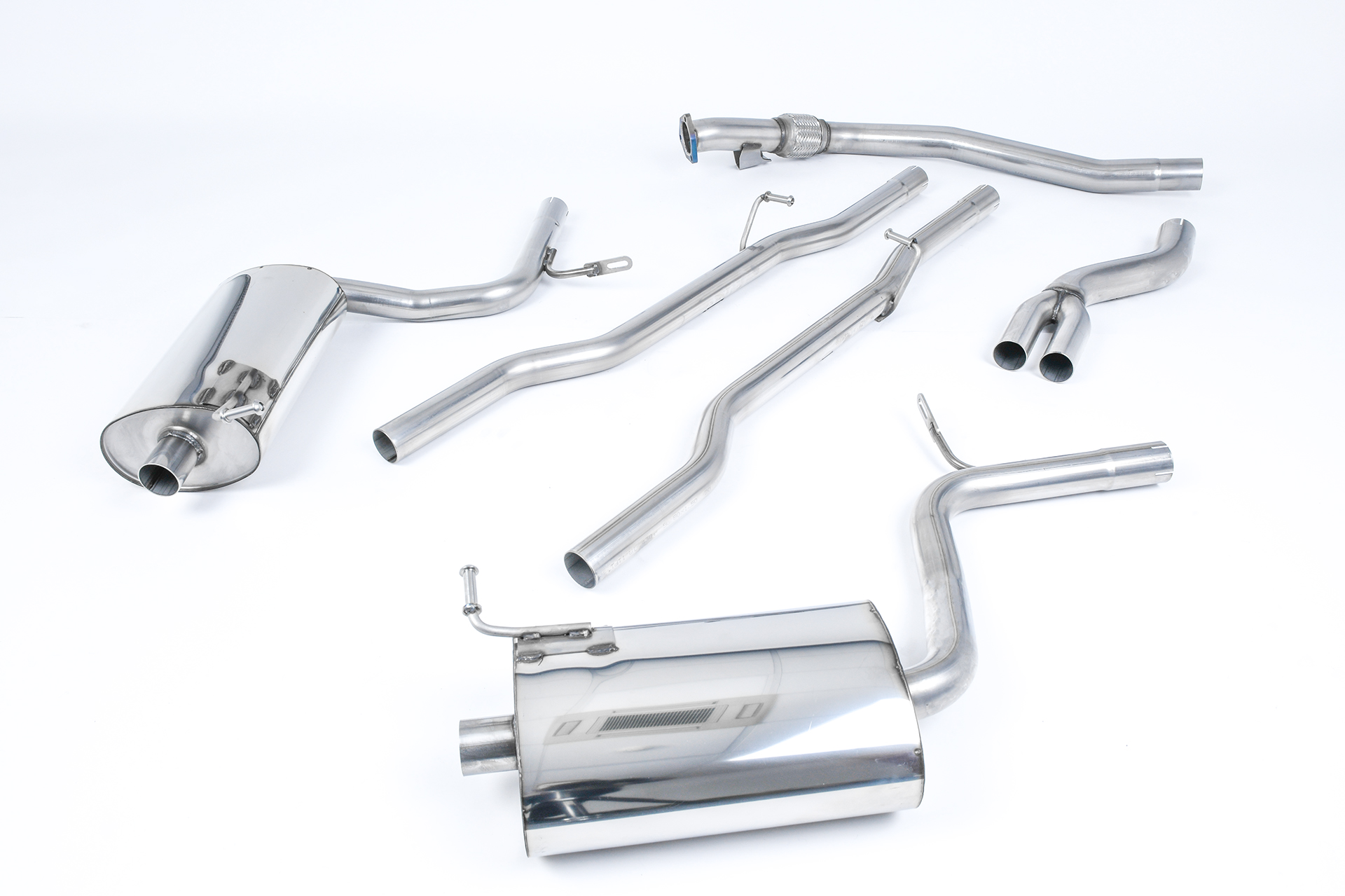 Milltek Cat-Back Exhaust for Audi A4 1.8T B7 Quattro – Resonated (SSXAU094), view 1
