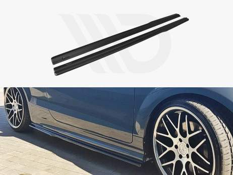 Maxton Design Gloss Black Side Skirts Splitters Audi TT S/ S-Line