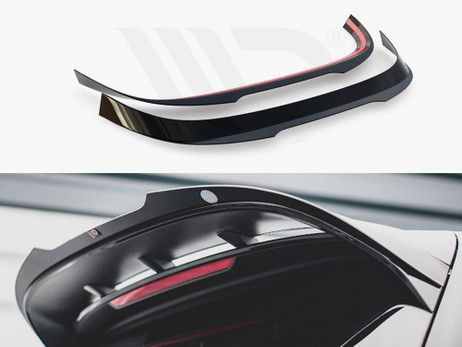 Maxton Design Gloss Black Spoiler Cap V.2 VW Golf 8 R-Performance / GTI ...