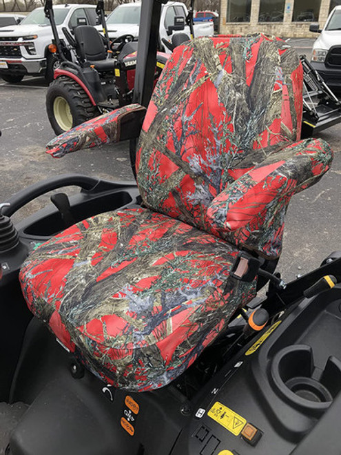 YM03 Seat Cover 2014-2023 Compatible with Yanmar Tractors SA221,SA223,SA324,SA325,SA424, All with ARMRESTS ON Seats High Back seat, Split Between top and Base.