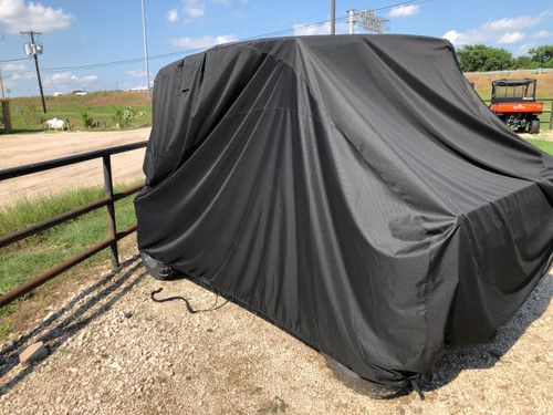 Kubota 1140 RTV with 2 rows of seats complete waterproof cover.

Front and back labels for easy install.

4 corner anchor tabs with elastic edges for tight fit.

Vents for air circulation.