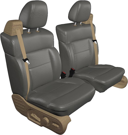 Durafit Seat Covers, C1999-D8 - Exact Fit for 2003-2007 Chevy Silverado, Avalanche & GMC Sierra Front Bucket Seats. Made in Water-Resistant Dark Gray Twill