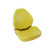 High Back Tractor Seat with Drain Hole in Yellow