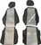 Durafit Seat Covers C1123-D8 Front Bucket Seat Covers for 2007-2013 Chevy Silverado GMC Sierra Dark Gray Twill