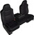 Durafit Seat Covers F58-L1 2002-2010 F250-F550 Super Duty, Front 40/20/40 Split Bench Seat with High Back Buckets Seats, Exact Fit Seat Covers, Durable & Stylish, in Black Leatherette Fabric