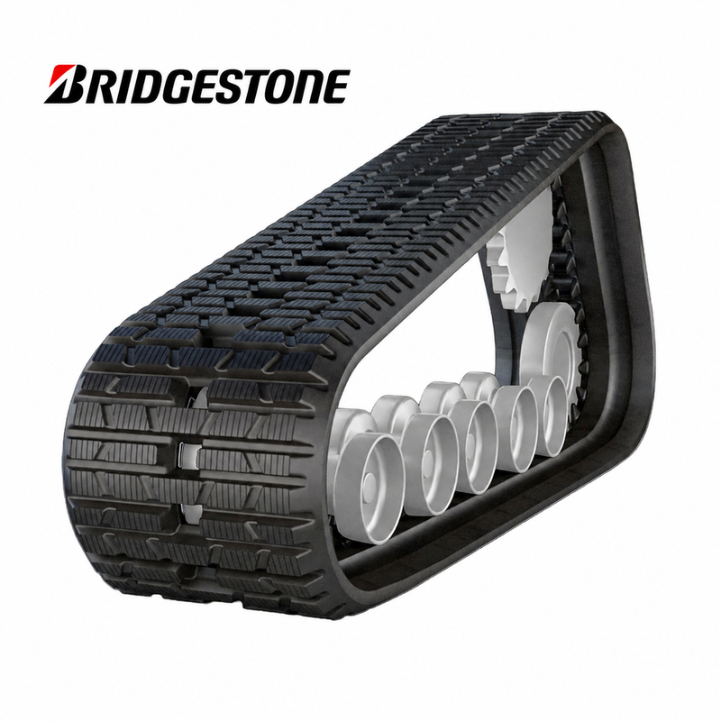 John Deere 329E Bridgestone rubber track