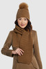 Fine Detail Ribbed Alpaca Beanie with Oversized PomPom