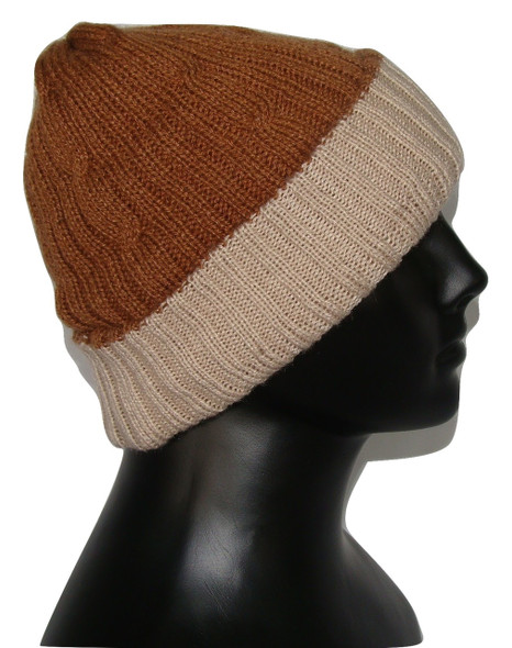 Two Tone Alpaca Double Walled Beanie