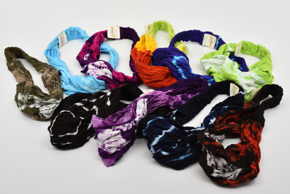 Tie Dye Headbands in Assorted Colors Cotton Peru