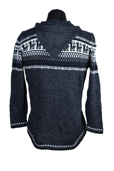 Llama Row Hoodie Sweater in Black Sizes S, M, XL, XXL