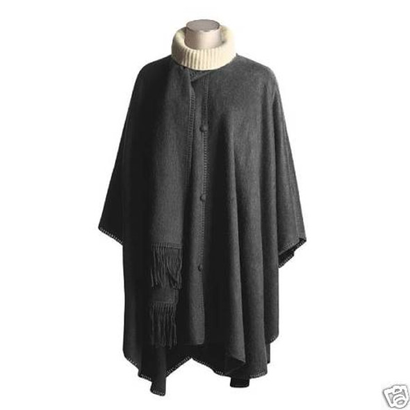 Alpaca Long Cape with Scarf in 8 Colors