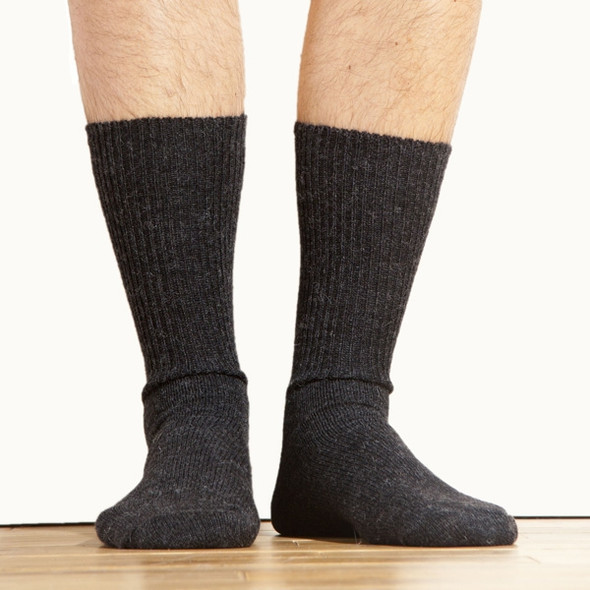 Warm Alpaca Fiber Socks Black