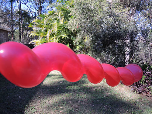 Spiral Balloon inflates to over 1 metre long