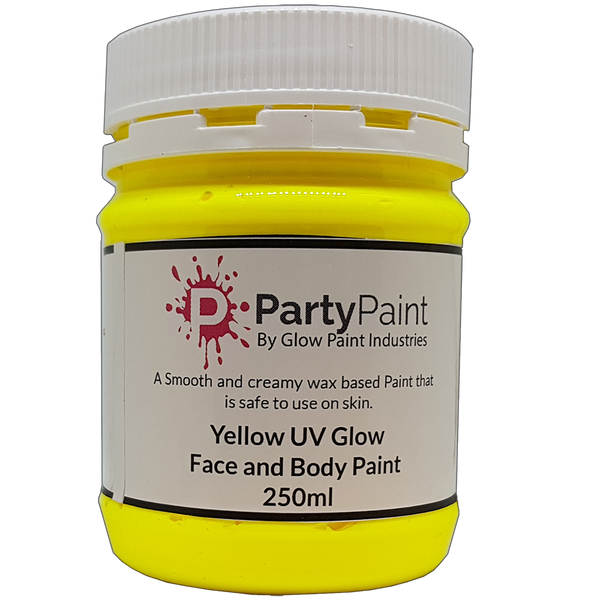 Yellow UV Glow Face and Body paint