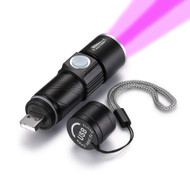 365nm UV Mini USB Torch With Zoom Lens