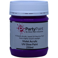 Violet UV Ultra Violet Glow Paint with the extra protection of Acrylic.