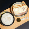 Slice of caviar truffle butter melting atop a toast