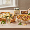 Martin-Pouret Orléans mustard served with quiche