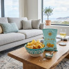 Sal de Ibiza Potato Chips with Fleur de Sel eaten at a living room