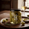 Losada Pitted Gordal Olives  on table (Jumbo Seedless Green Olives)