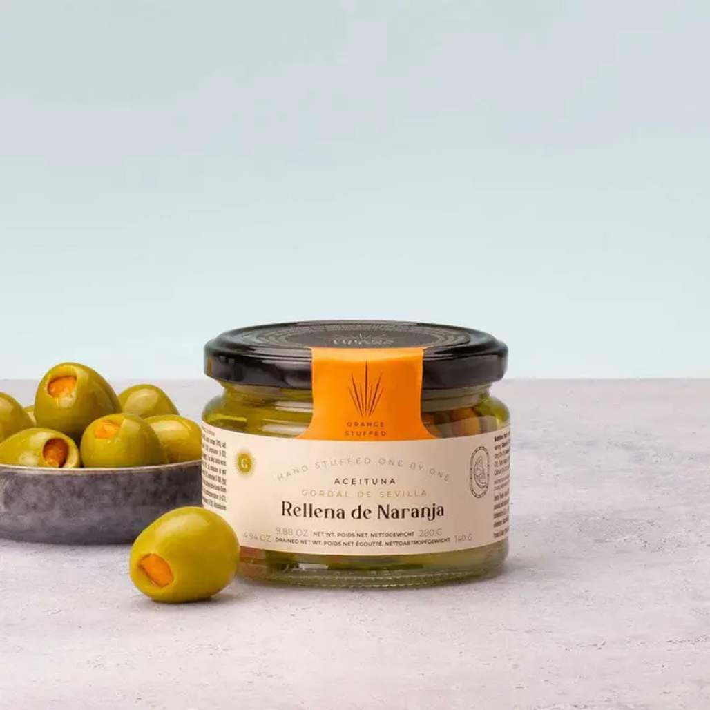 Gordal olives stuffed with orange