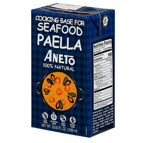 Spanish Cooking base Seafood Paella by Aneto -  1 L/ 33.83 FL. OZ