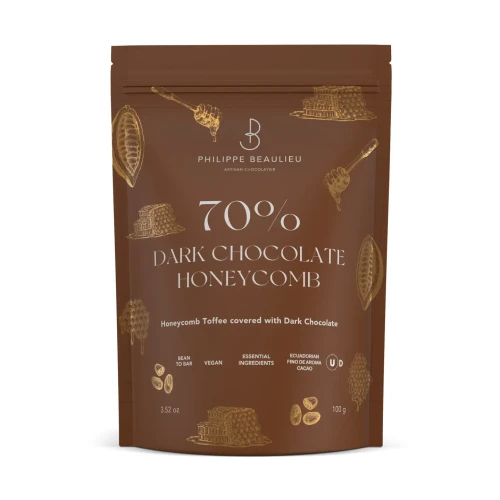 Honeycomb -Honeycomb Toffee Covered with 70% Dark Chocolate