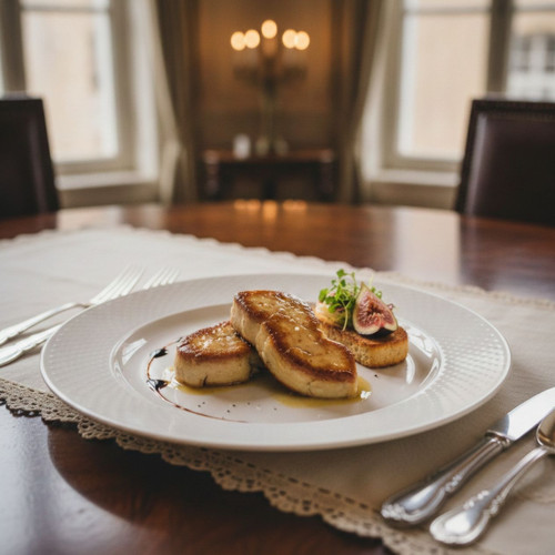 Duck Foie Gras Slices On Tray Rougie