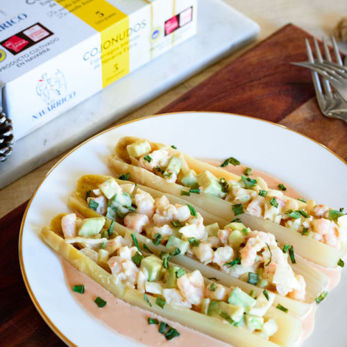 White Thick Asparagus stuffed