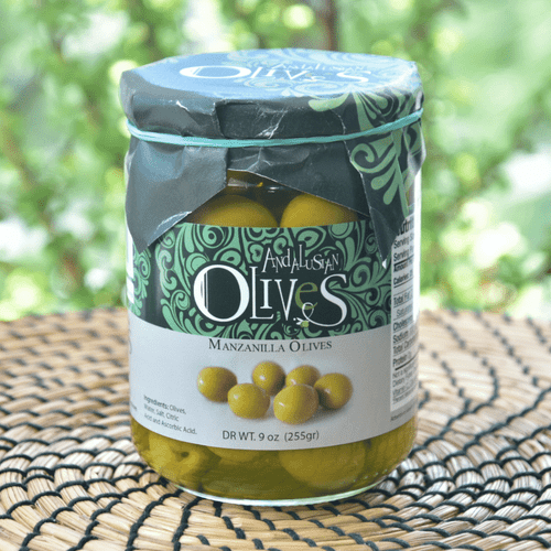 Green Manzanilla Olives by Andalusian Olives - 9 oz (255 g)