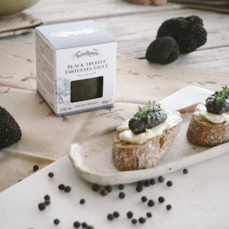 apertivo with Italian Black Truffle Tartufata Sauce