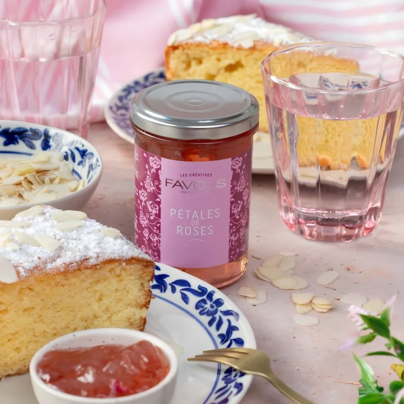Favols rose petal confit used in tea time