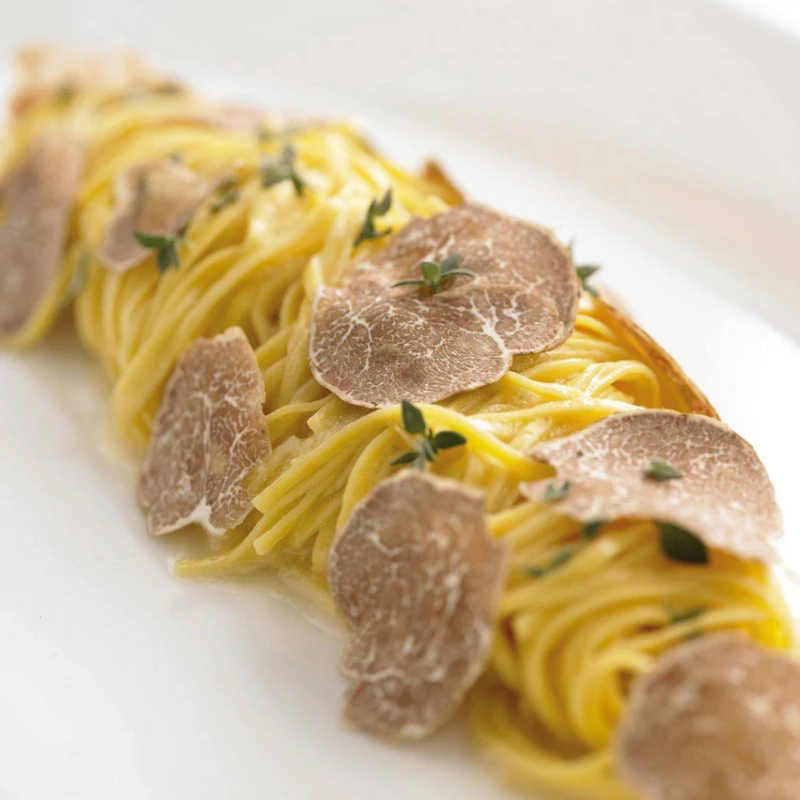 Tagliolini Egg Pasta with White Truffle box by Tartufi Jimmy