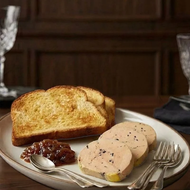Rougié Mousse of Foie Gras with Truffles  and toast