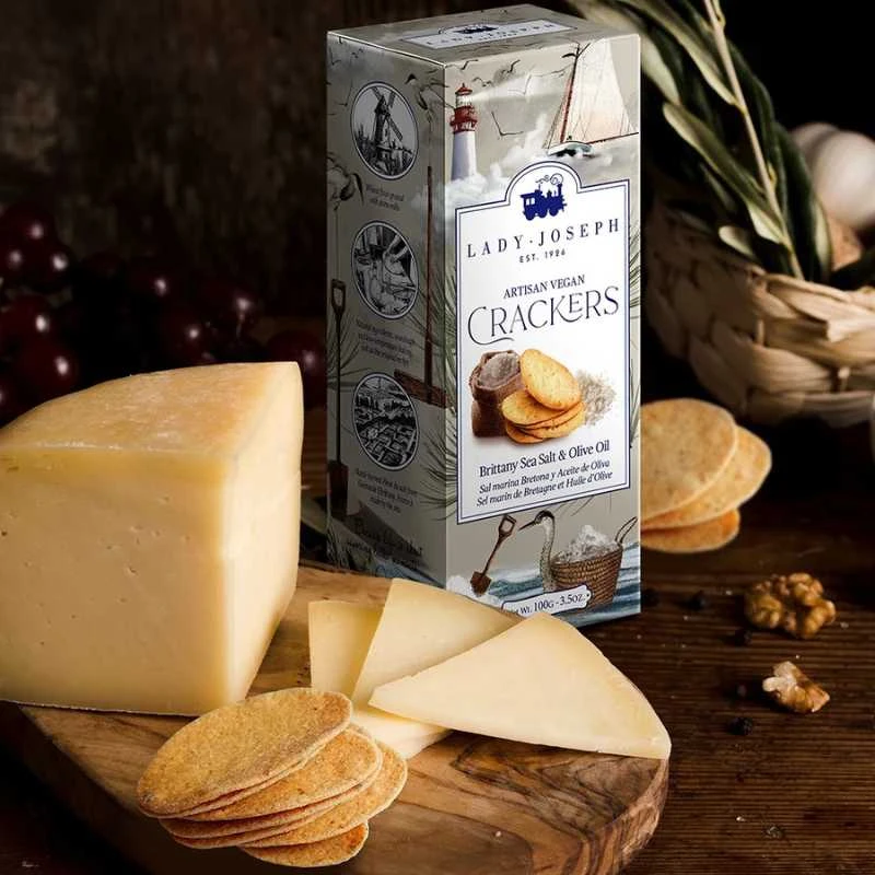 Artisan Vegan Crackers with Brittany Sea Salt and Olive Oil