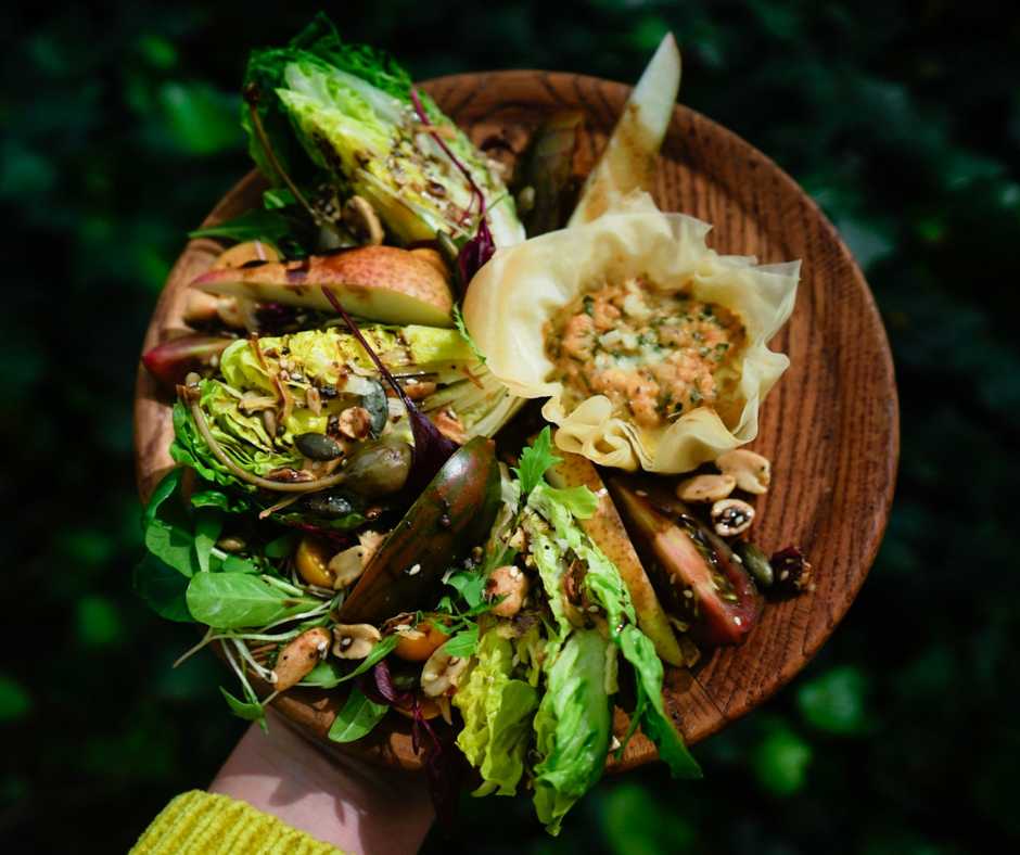 Phyllo Crab & Leek Tartlets with Fall Style Salad Recipe