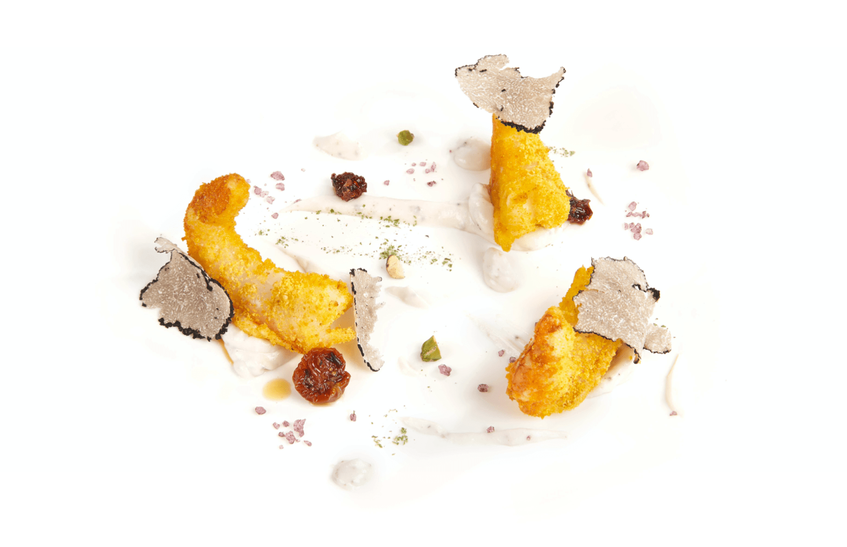 Saffron Breaded Shrimps with Truffle Mayo
