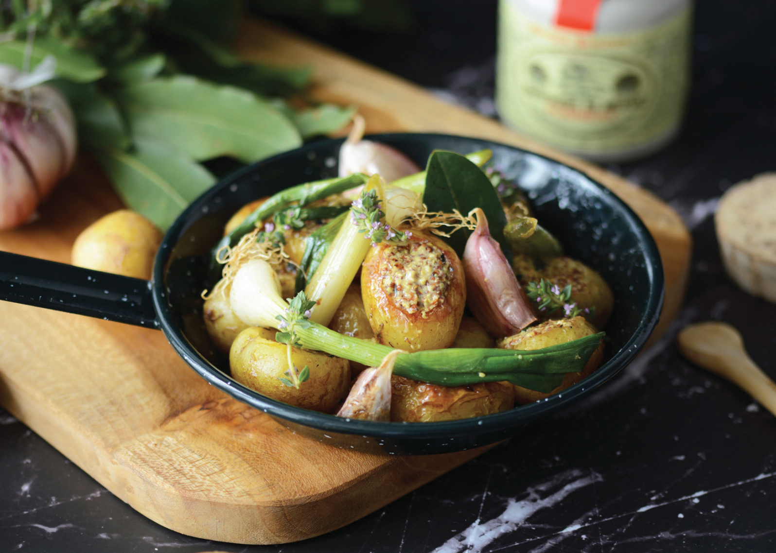 Roasted potatoes with Moutarde de Meaux recipe