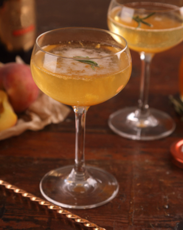 peach and prosecco preserve cocktail recipe