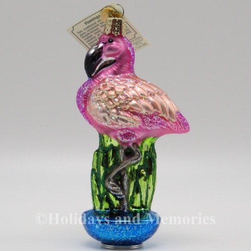 Pink Flamingo Ornament by Merck Old World Christmas 16023