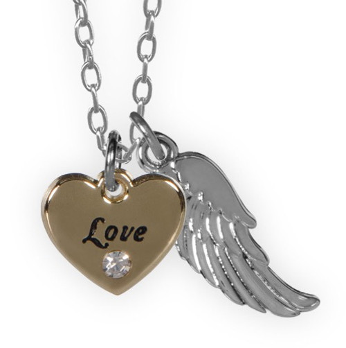 AngelStar Guardian Angel Heart Pendant Love Necklace 16041