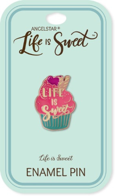 AngelStar Life is Sweet Cupcake Enamel Lapel Pin 18111