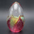 Glass Eye Studio Dichroic Egg Paperweight Cranberry Passion Flower 275S 4