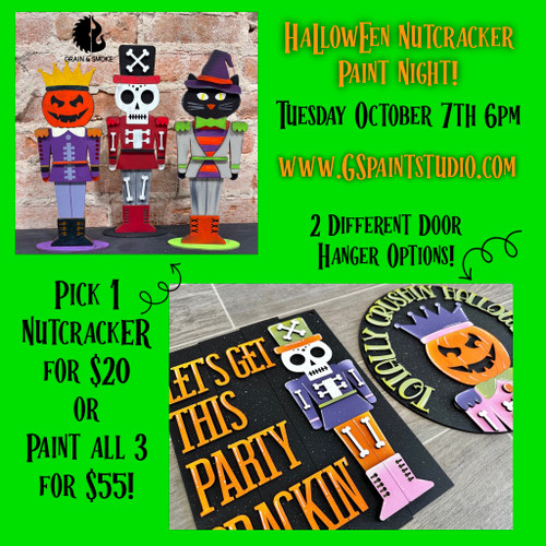 Halloween Nutcracker Paint Night-Tuesday October 7th 6pm