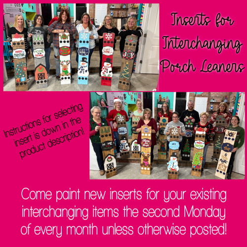 Inserts for Interchanging Porch Leaner