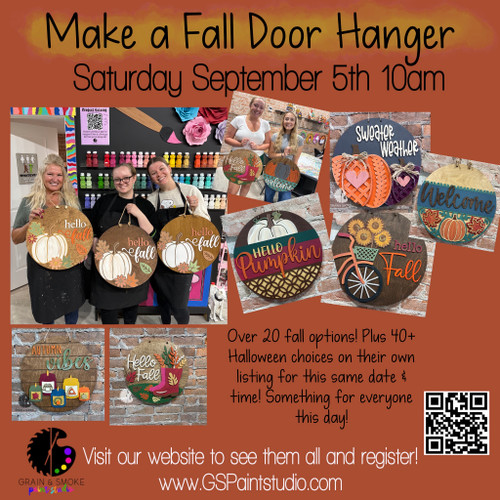Pick & Paint a FALL Door Hanger-Saturday September 5th 10am