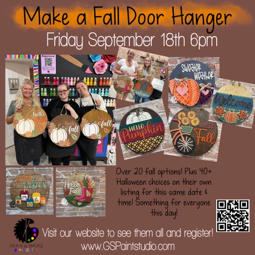 Pick & Paint a FALL Door Hanger-Friday September 18th 6pm